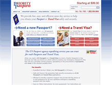Tablet Screenshot of prioritypassports.com